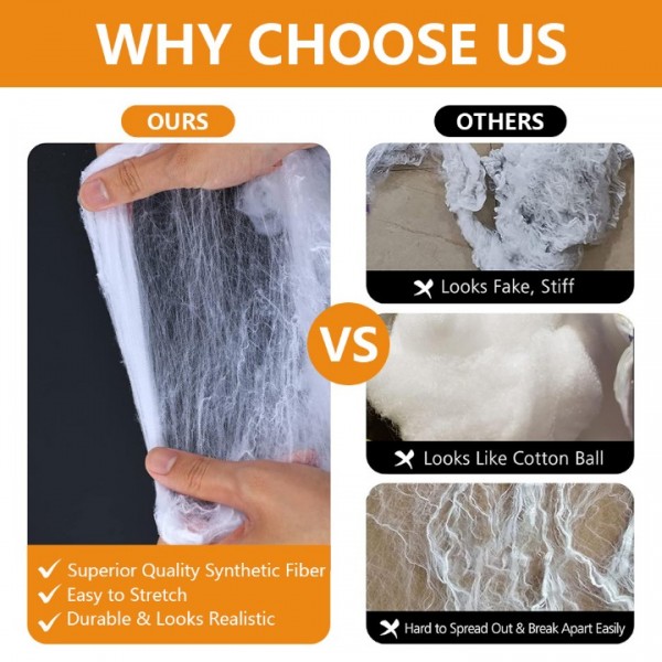 Glow Luminous Spider Web Set with Spiders and Bats