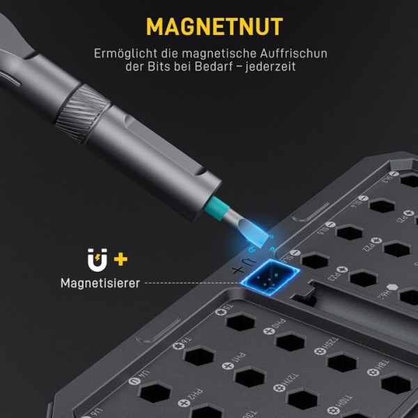 42-in-1 Magnetic Ratchet Screwdriver Set with S2 Steel Bits