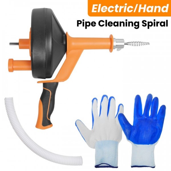 Professional 7.6m Hand Drill Operated Pipe Cleaner