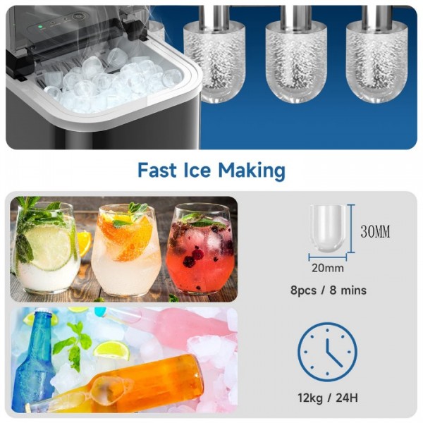 105W Ice Cube Maker With Infrared Sensor