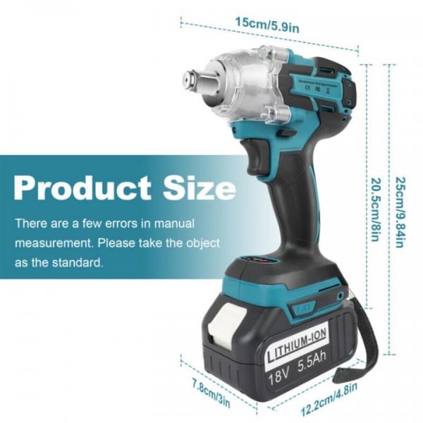 21V Cordless Impact Wrench – 650Nm Powerful Torque Tool
