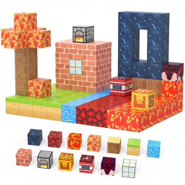 100-Piece Magnetic Building Blocks STEM Toy