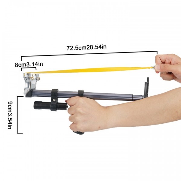 Powerful Hun-ting Slingshot High Velocity Laser Aiming Sight 2pc rubber band
