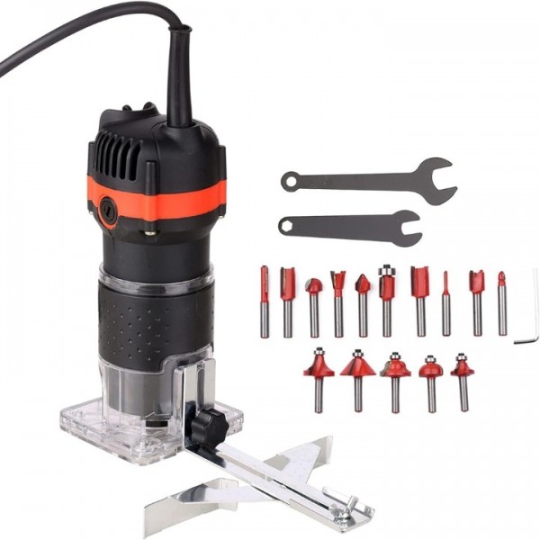 30000RPM Compact Router Tool for Wood Edge Trimmin...