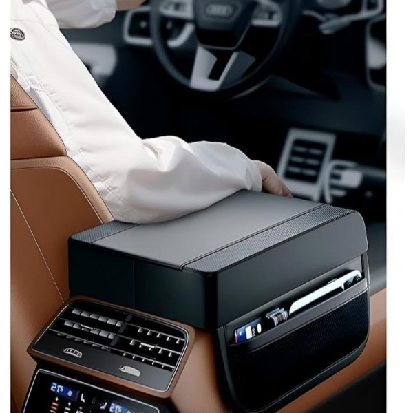 Memory Foam Car Armrest Pad Universal Cushion Support Black