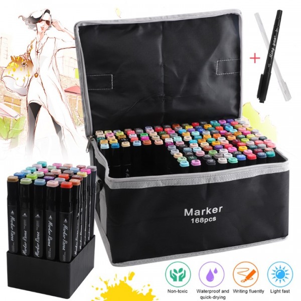 Filzstifte~ Set Marker Stifte 168Tlgfarben Marker Pen Stift Malstifte Zeichnen