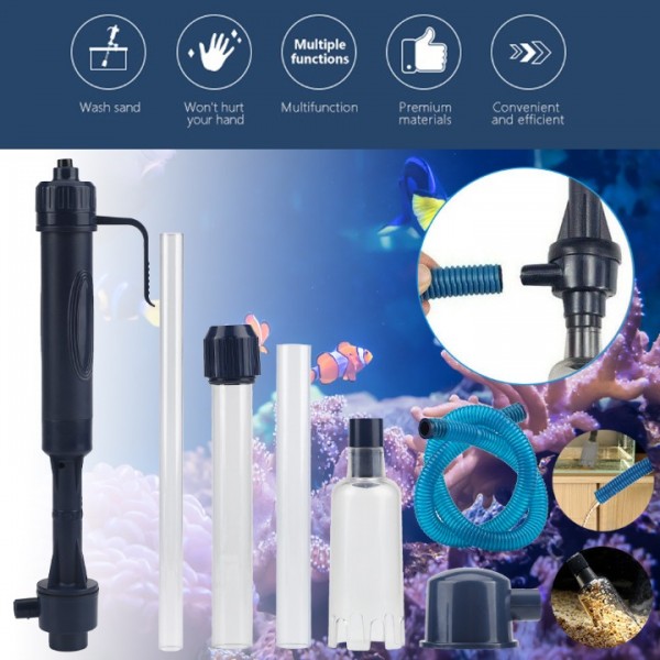 Electric Gravel Vacuum Cleaner Pump Aquarium Fish Tank Water Change Siphon