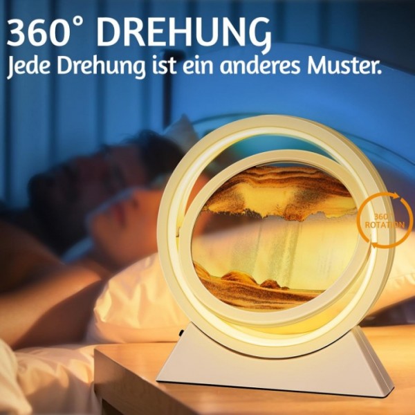 8.5 Inch 360° Rotating Glass Sandscape Art Decor