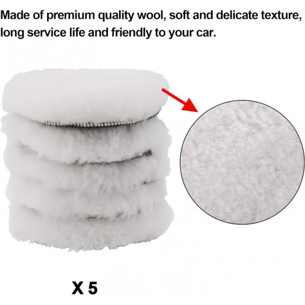 Polishing Pad Sponge Mop Buffing Kit For Car Wheel Polisher Drill Attachment