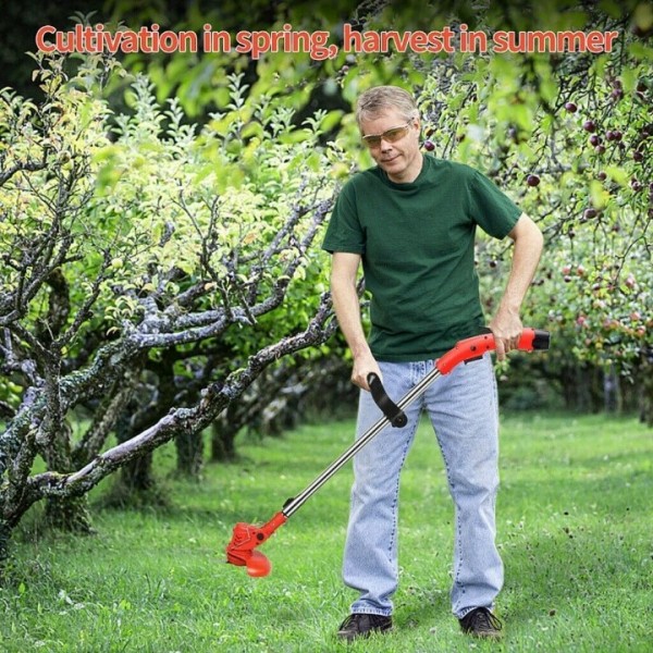 12V Cordless Lawn Mower – 650W Adjustable Grass Trimmer