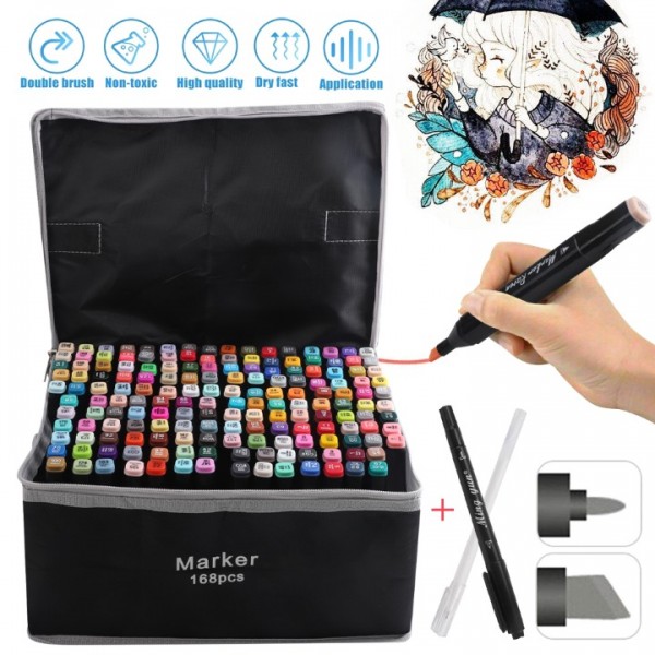 Filzstifte~ Set Marker Stifte 168Tlgfarben Marker Pen Stift Malstifte Zeichnen