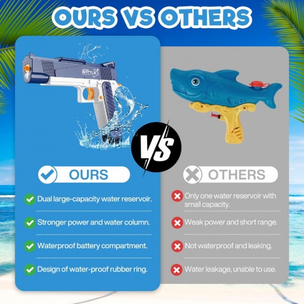 Electric Water Gun Children Adults Summer Pool Beach Toy Automatic Water Pistol