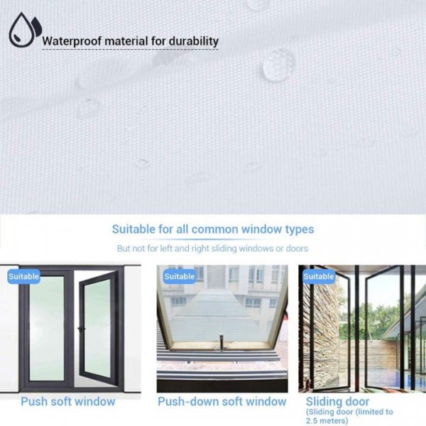 Window Seal Zip Cloth Portable Air Conditioning Mobile Unit Window Vent Seal Kit