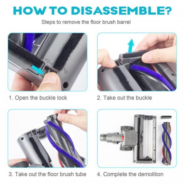 Turbobürste Staubsauger Düse Turbodüse für Dyson V7 V8 V10 V11 V15 Bodendüse DHL