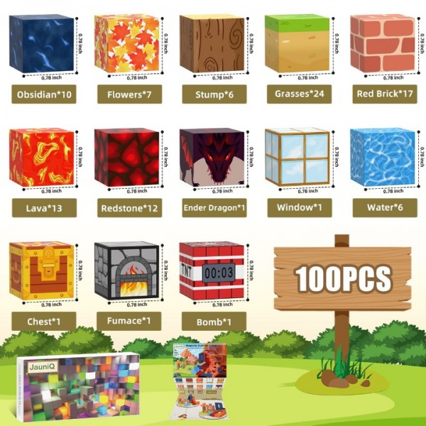100-Piece Magnetic Building Blocks STEM Toy