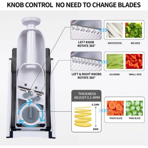 Stainless Steel Multi-Function Vegetable Cutter Slicer