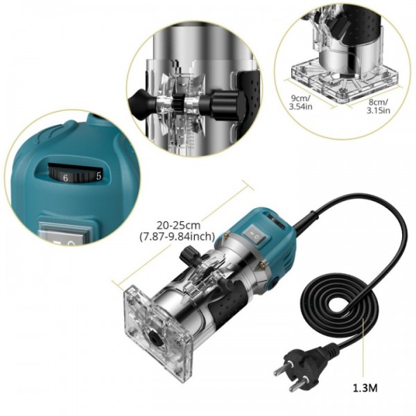 Powerful 800W Wood Trimmer Precision DIY Industrial Router