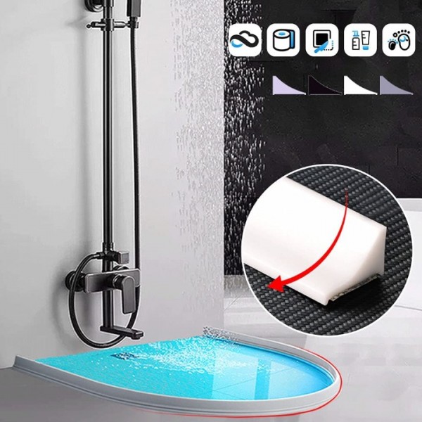 Shower Threshold Water Barrier Water Dam & Sealing Strip for Wet Rooms Bathroom