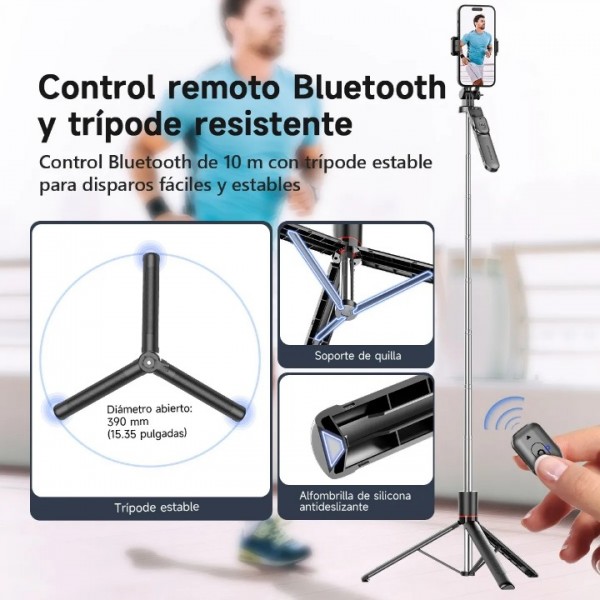 Extendable Selfie Stick Phone with Magnetic Remote