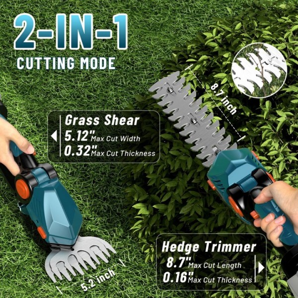 Cordless Hedge Trimmer with Adjustable Blade Angle...