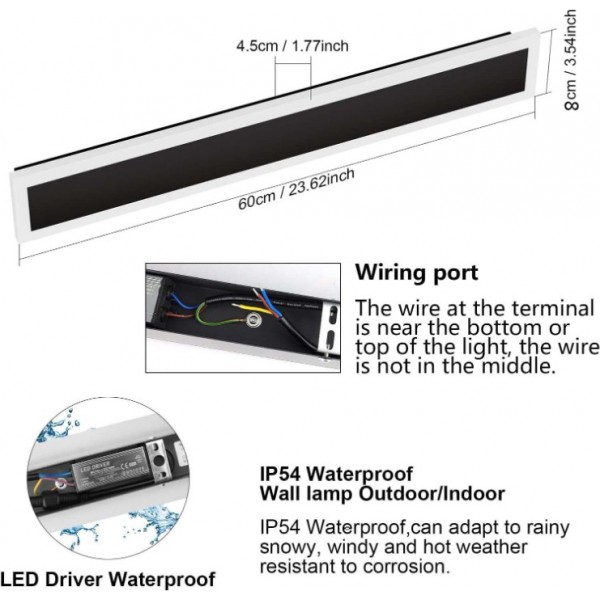 LED Wall Lights Sconce Waterproof Outdoor Lamps Exterior Light Long Strip Modern