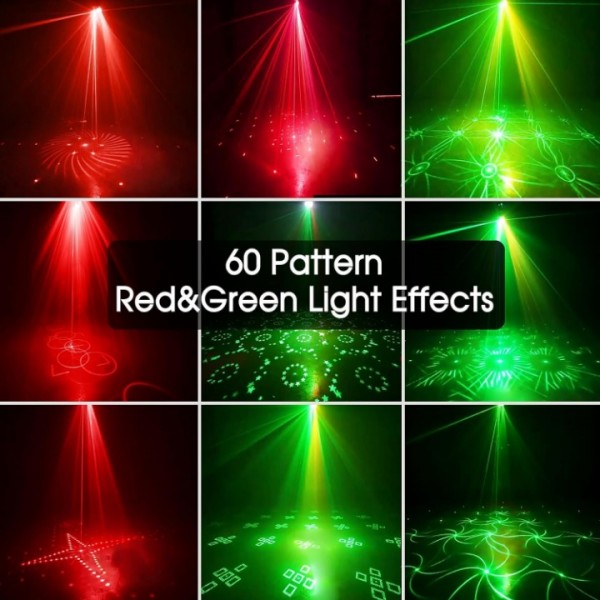 3-in-1 DJ Disco Party Light with Rotating Honeycomb