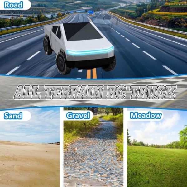 2.4GHz All-Terrain RC Truck Toy with Dual Batteries