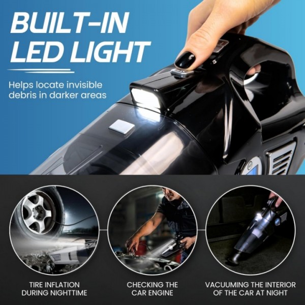 4-in-1 High Power Car Vacuum Cleaner 
