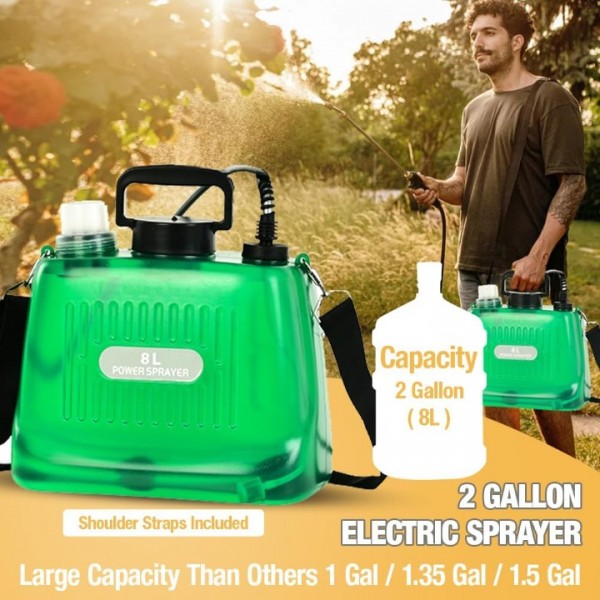 Electric Knapsack Pressure Sprayer 8L Garden Batte...