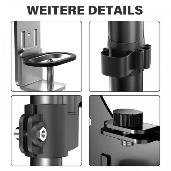 Dual Monitor Desk Mount Ergonomic Height Adjustable Stand
