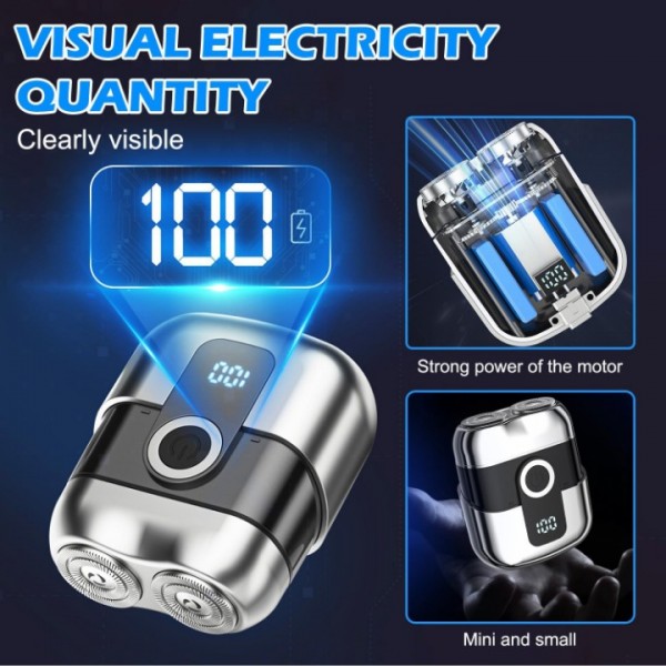 Portable Electric Shaver with LED Display