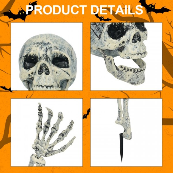 Realistic Skull and Hand Bones Halloween Horror Party Decor