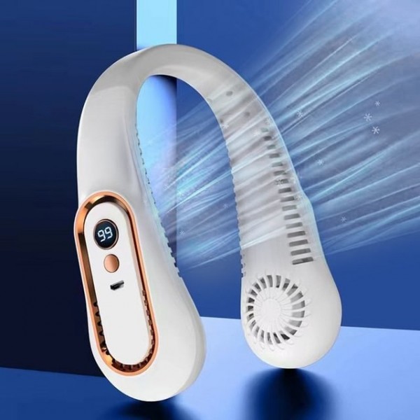 Neckband Fan Lazy Neck Hanging Cooler Portable Fan Bladeless 12000mAh UK