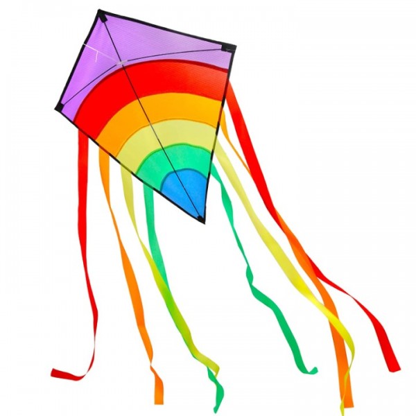 Regenbogen Einleiner Flugdrachen für Kinder und E...