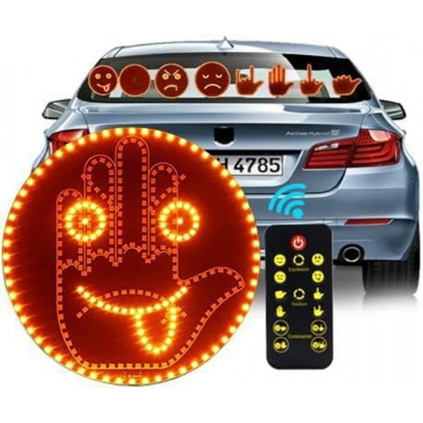 LED Car Finger Expression Lights