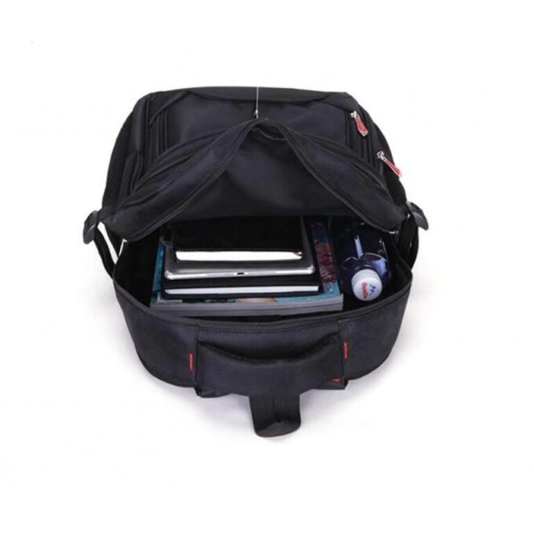 Herren Rucksack Wasserdicht – Sport, Arbeit, Freizeit & Schule – Leichter Wanderrucksack mit Laptopfach – Schwarz