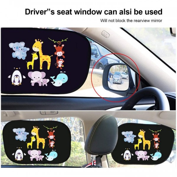 New 2pcs Animal Car Side Window Sun Shade Visor UV Protector For Baby Kids UK
