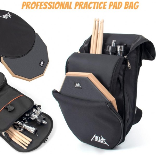 12 Inch Drum Practice Pad Set with Stand Bag