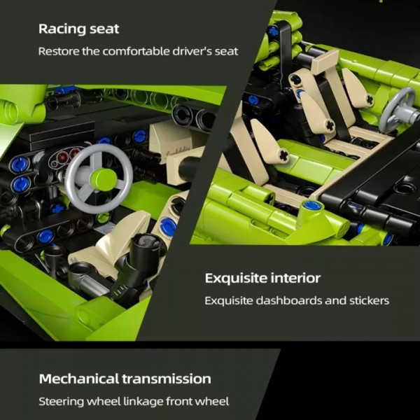 Sports Car Technic Building Blocks Racing Kit 1:14 Model Toy Learning Experien