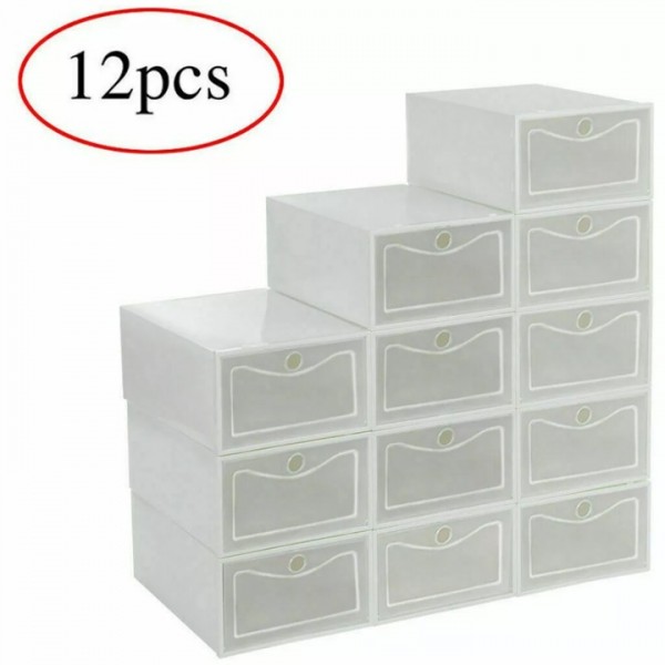 Shoe Storage Box Rack Stacking Cabinet Footwear Dustproof Free Assembly
