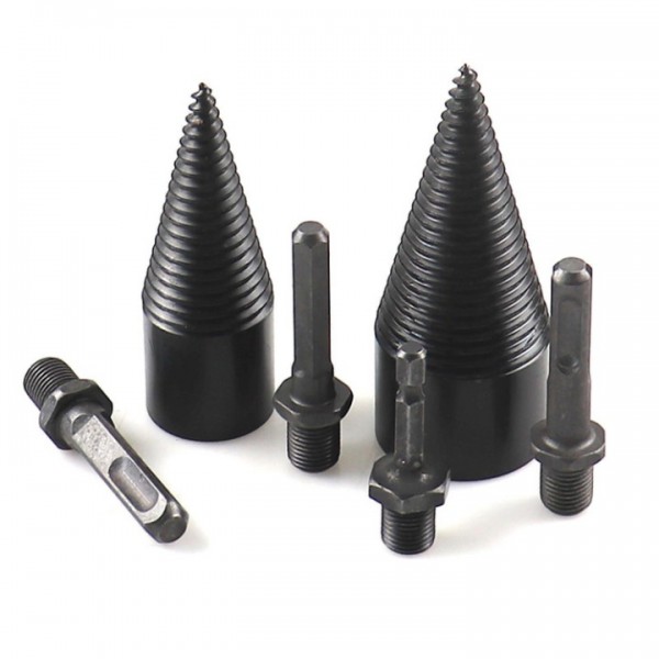 32-50mm Firewood Drill Bit Wood Cone Hex Shank Wood Log Splitter Screw Splitting