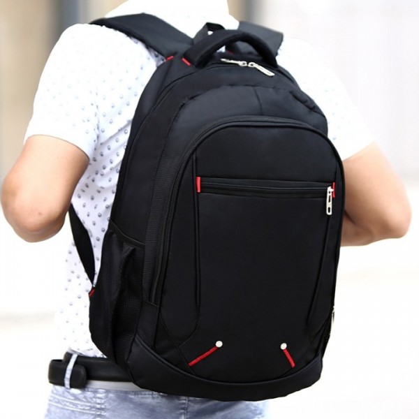 Herren Rucksack Wasserdicht Sport Arbeit Freizeit Schulrucksack Tasche Schwarz