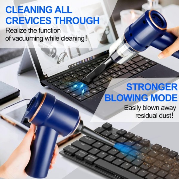 Cordless Electric Air Duster Blower Vacuum Cleaner For Car PC Laptop Console New