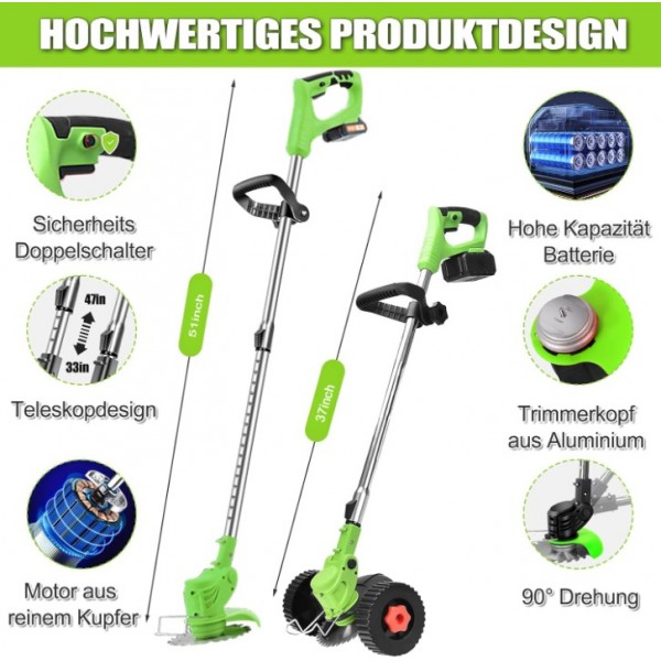 21V 800W Cordless Grass Trimmer