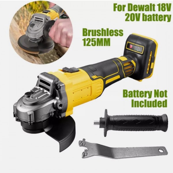 125mm Cordless Angle Grinder Brushless Grinding fo...