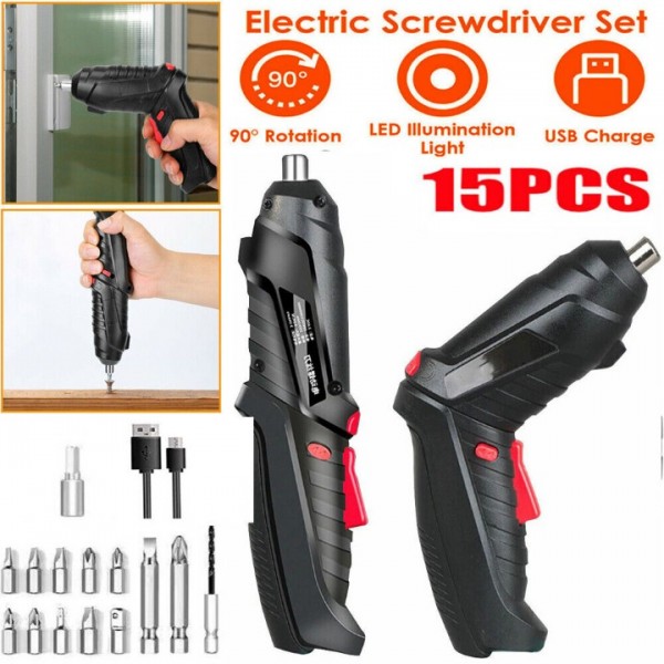 Electric Screwdriver Set Rechargeable Bits Tools